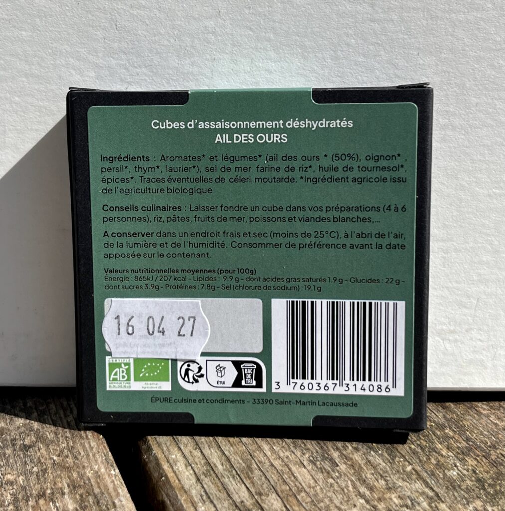 Épure, cuisine et condiments