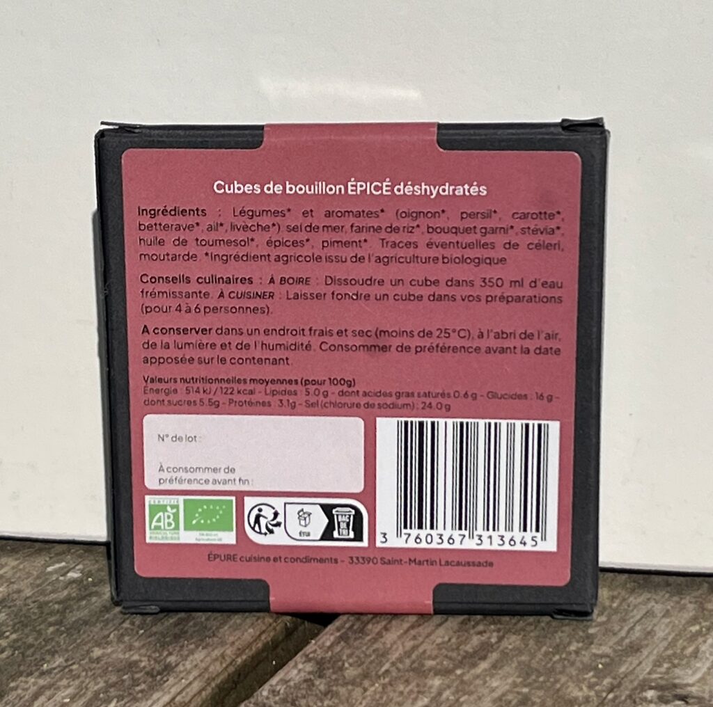 Épure, cuisine et condiments