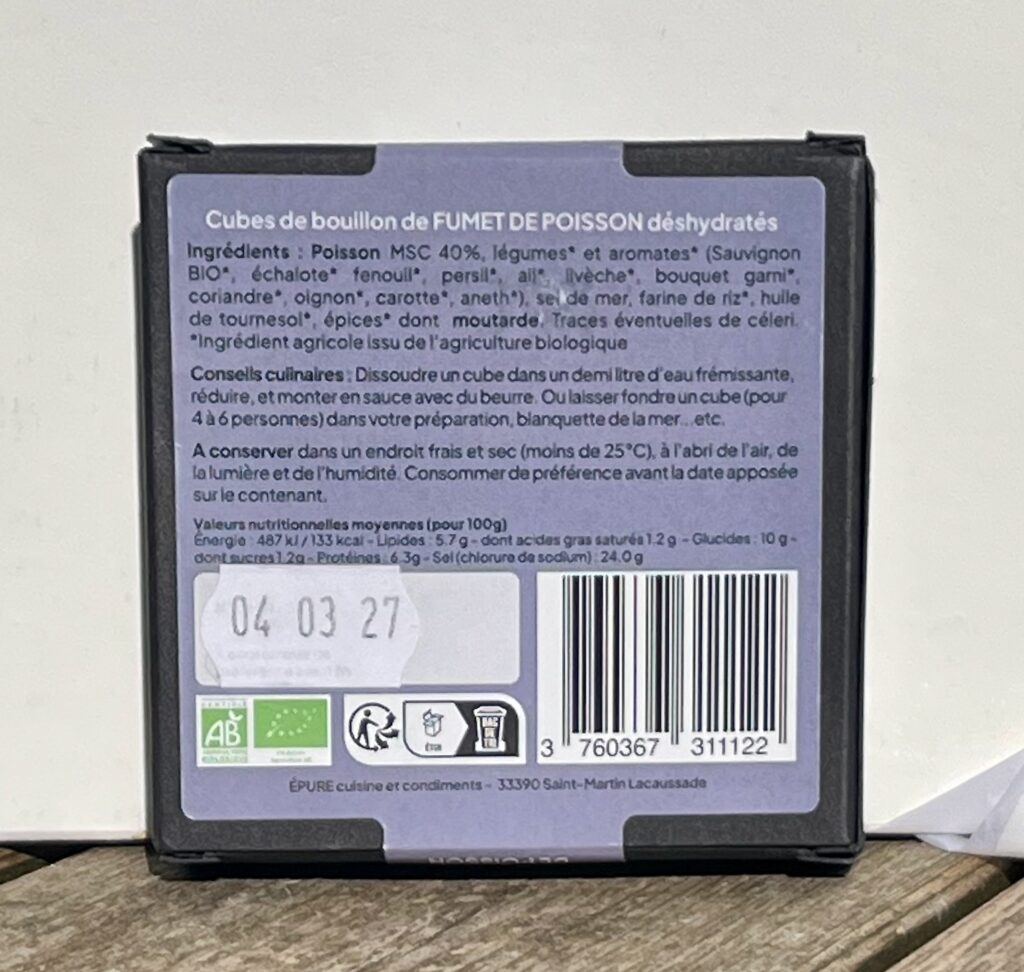Épure, cuisine et condiments