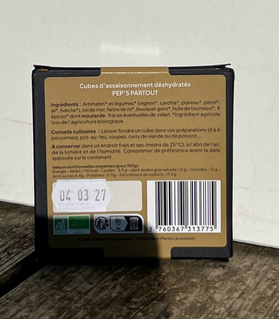 Épure, cuisine et condiments