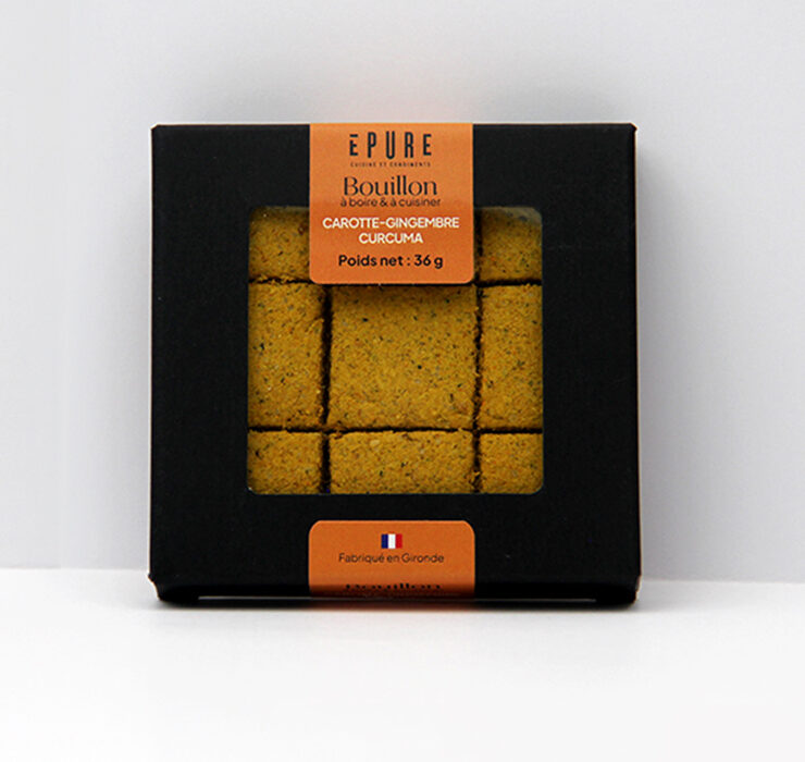9 Cubes de bouillon de légumes - CAROTTE GINGEMBRE CURCUMA -BIO