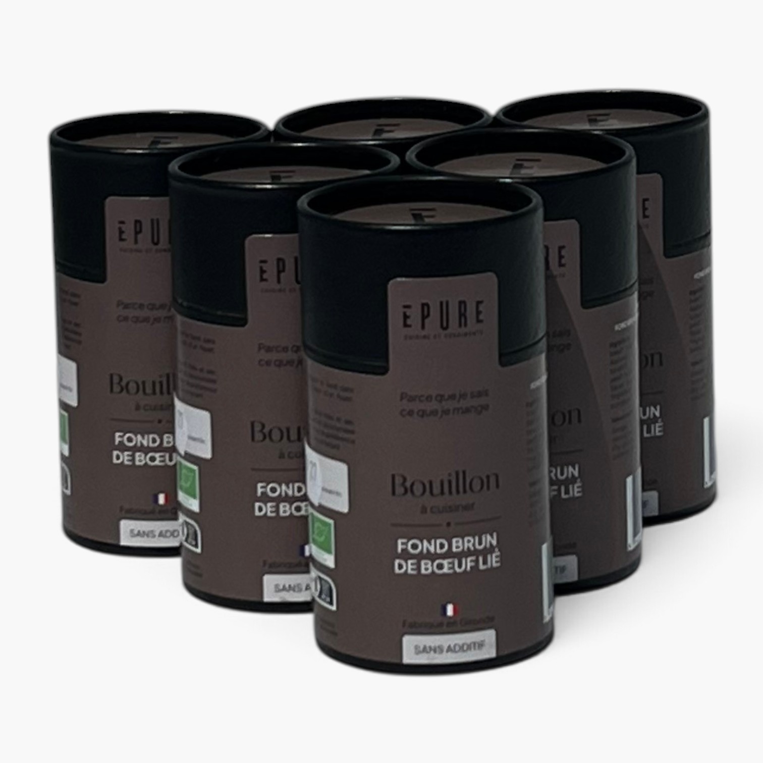 Lot de 6 FOND BRUN DE BOEUF LIÉ -BIO